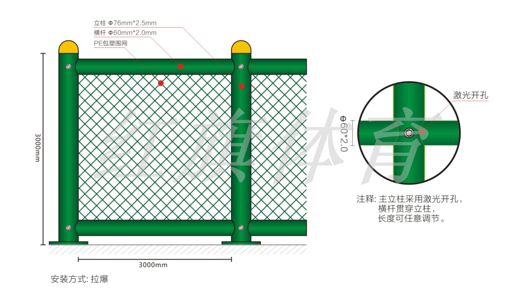 HQ-W002穿管钢结构围网